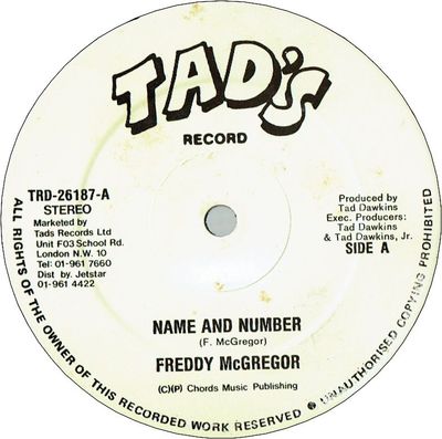 NAME AND NUMBER (VG+) / VERSION (VG+)