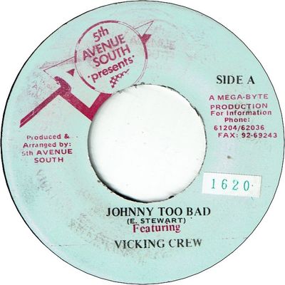 JOHNNY TOO BAD (VG+/Sticker)