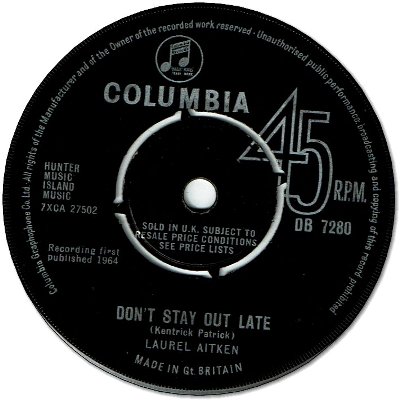 DON'T STAY OUT LATE (VG+) / BE MINE (VG+)