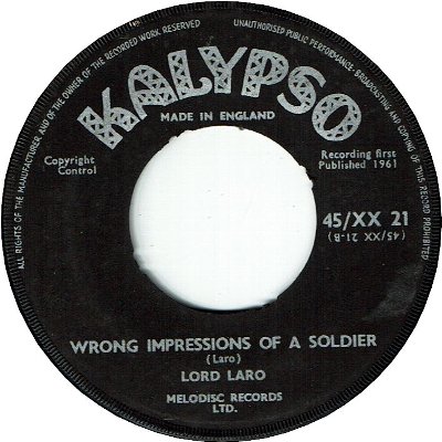 JAMAICAN REFRENDUM CALYPSO (VG+) / WRONG IMPRESSIONS OF A SOLDIER (VG+)