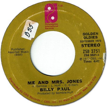 ME & MRS JONES(VG- to VG+) / YOUR SONG