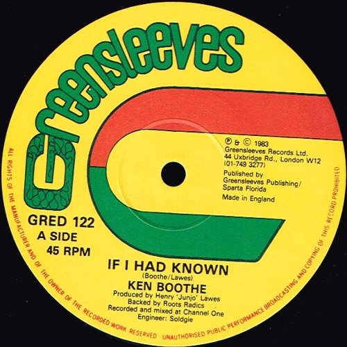 IF I HAD KNOWN (EX) / WELFARE PEOPLE (EX)