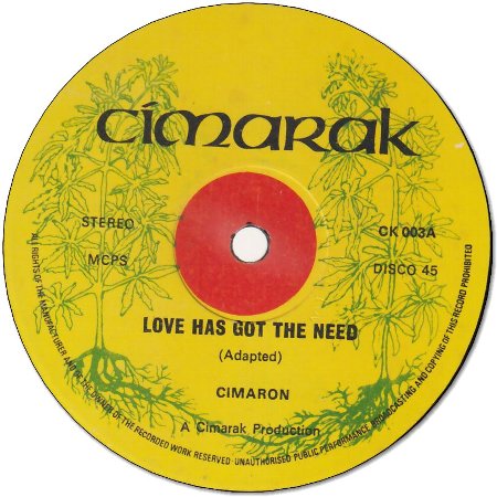 LOVE HAS GOT THE NEED (VG to VG+) / WANTED (VG+)