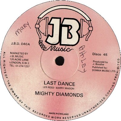THE LAST DANCE (The Last Waltz) (VG to VG+/WOL) / LUCKY (VG/WOL)