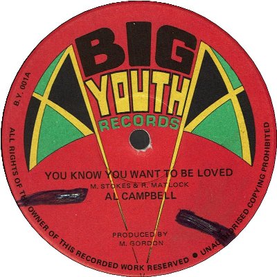 YOU KNOW YOU WANT TO BE LOVED (VG+) / YOU KNOW YOU WANT TO BE DUB (VG)