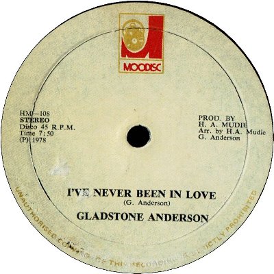 I'VE NEVER BEEN IN LOVE (VG+) / PARADISE ISLAND (VG+)