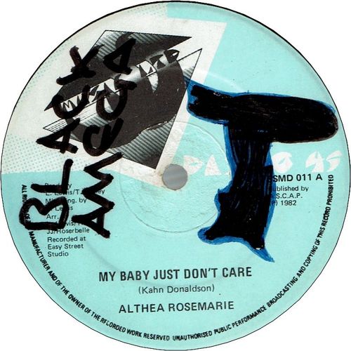 MY BABY JUST DON'T CARE (VG+/WOL) / VERSION (VG to VG-)
