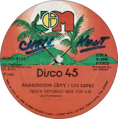 QUICK DEVORCE (VG+/WOL)  / MEK YOU LIE (VG+)