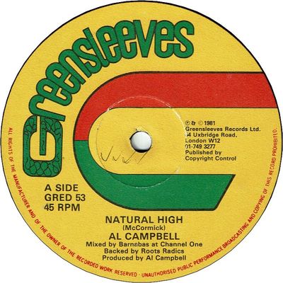 NATURAL HIGH (VG to VG+/WOL) / RUB A DUB STYLE (VG)