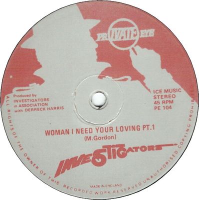 WOMAN I NEED YOUR LOVING (VG+)