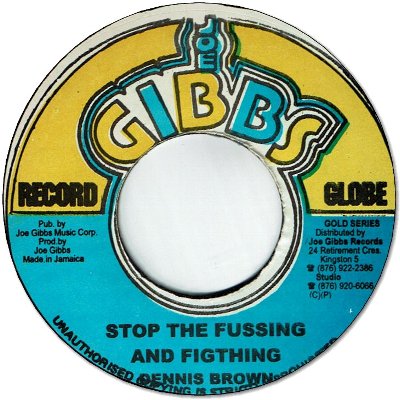 STOP THE FUSSING & FIGHTING