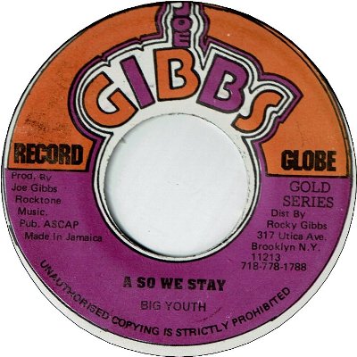 A SO WE STAY (VG+)