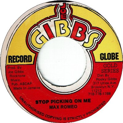 STOP PICKING ON ME (VG+) / VERSION (VG)