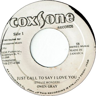 JUST CALL TO SAY I LOVE YOU (VG+) / VERSION (Off Center)