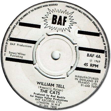 WILLIAM TELL (VG+) / LOVE WALK RIGHT IN (VG)