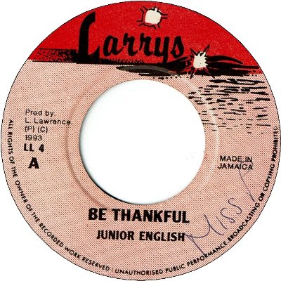 BE THANKFUL (VG+/WOL) / SHE DON'T LET NOBODY (VG+/WOL)