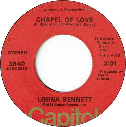 CHAPEL OF LOVE  (VG+) / I LOVE EVERY LITTLE THING ABOUT YOU (VG+)