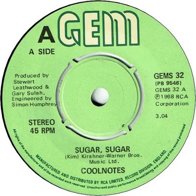 SUGAR SUGAR (VG+) / NO NO NO　(VG+)