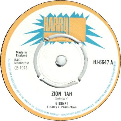 ZION 'JAH (VG+)