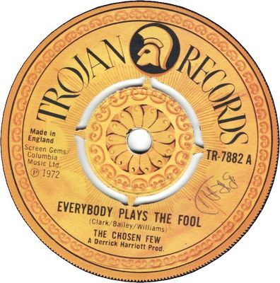 EVERYBODY PLAYS THE FOOL (VG+/WOL) / YOU'RE A BIG GIRL NOW (VG)