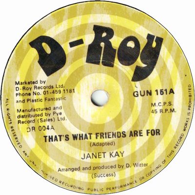 THAT'S WHAT FRIENDS ARE FOR (VG) / VERSION (VG)