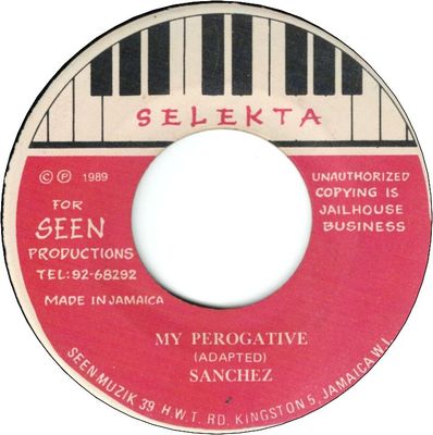 MY PEROGATIVE (VG+)