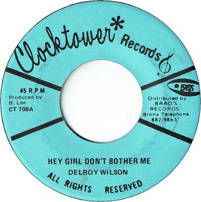 HEY GIRL DON'T BOTHER ME (VG+) / VERSION (VG+)