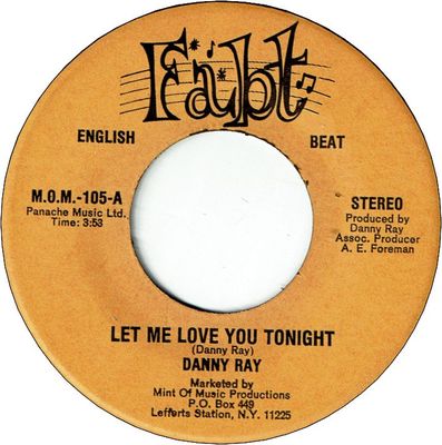 WHY DON'T YOU SPEND THE NIGHT(VG+) / LET ME LOVE YOU TONIGHT(VG+)