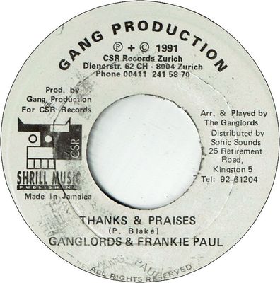 THANKS & PAISES (VG+)
