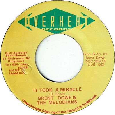IT TOOK A MIRACLE (VG+)