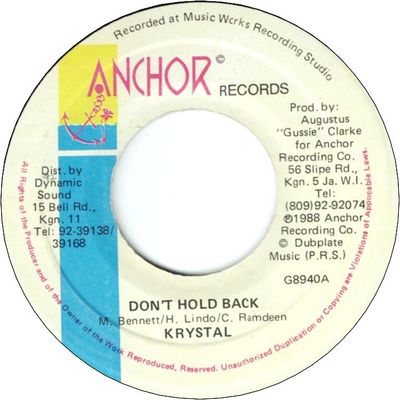 DON'T HOLD BACK (VG+)