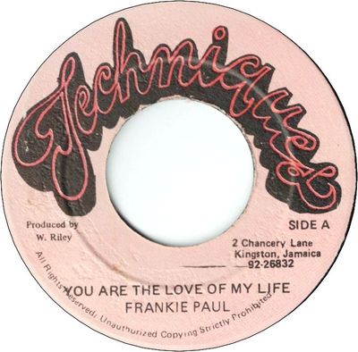 YOU ARE THE LOVE OF MY LIFE (VG)