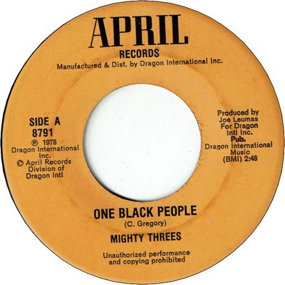 ONE BLACK PEOPLE (VG+) / VERSION (VG+)