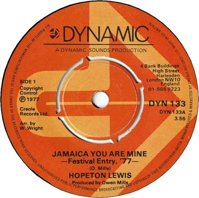 JAMAICA YOU ARE MINE (VG) / VERSION (VG)