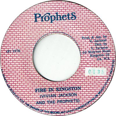 FIRE IN KINGSTON (VG/Sticker)