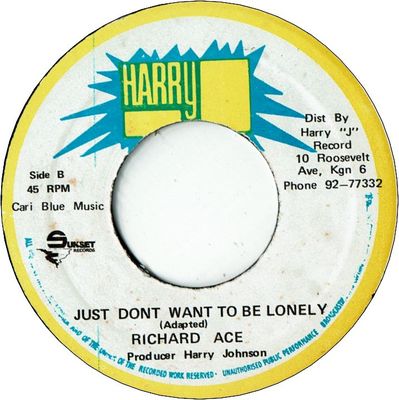 JUST DON'T WANT TO BE LONELY (VG to VG+) / unknown inst (VG-)