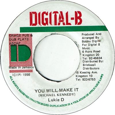 YOU WILL MAKE IT (VG+)