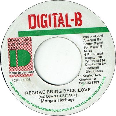 REGGAE BRING BACK LOVE