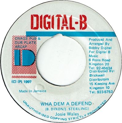 WHA DEM A DEFEND (VG+)