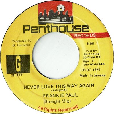 NEVER LOVE THIS WAY AGAIN (VG+)
