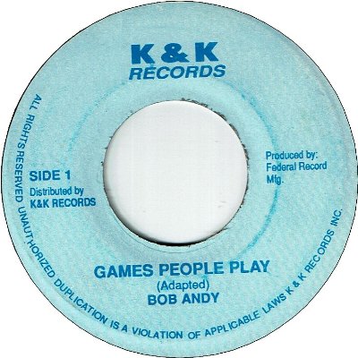 GAMES PEOPLE PLAY (VG+) / TALKING LOVE (VG+)