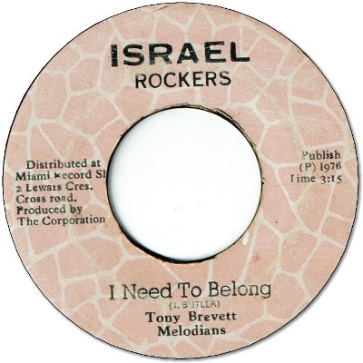 I NEED TO BELONG (VG+) / VERSION (VG)