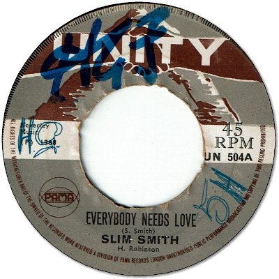 EVERYBODY NEEDS LOVE (VG+/WOL) / COME BACK GIRL (VG+/WOL)