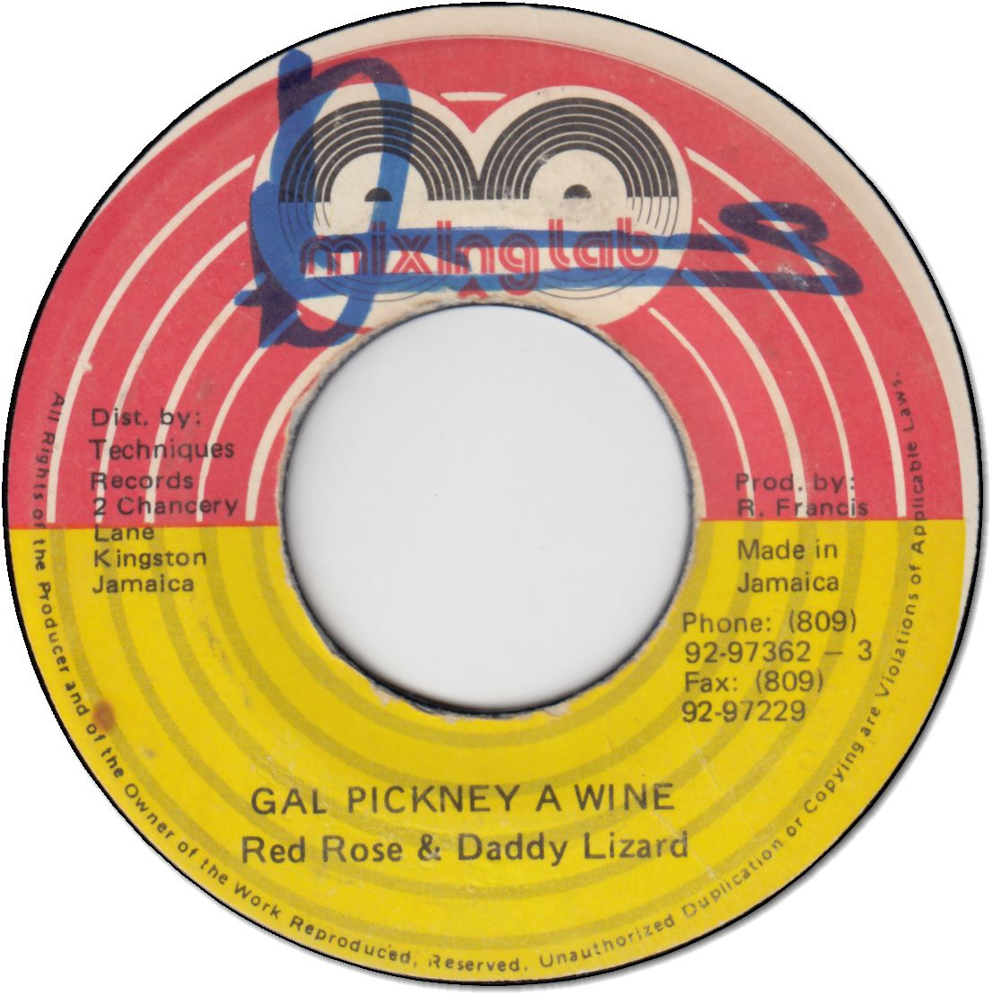 GALK PICKNEY A WINE (VG+/WOL)