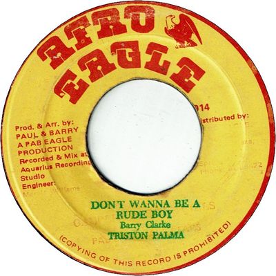 DON’T WANNA BE A RUDE BOY (VG+) / VERSION (VG/off center)