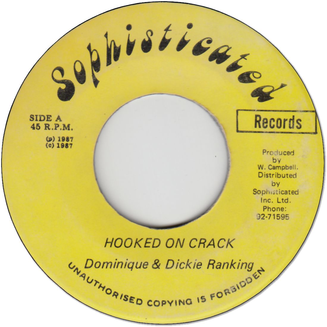 HOOKED ON CRACK (VG+)