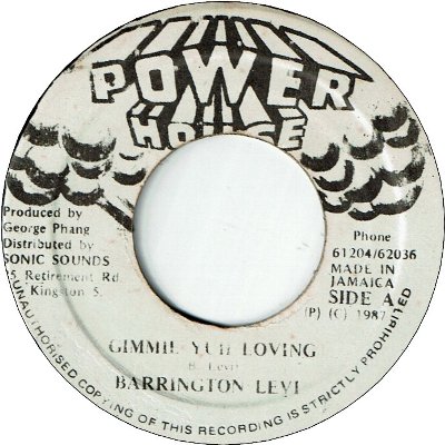 GIMMIE YOUR LOVING (VG)