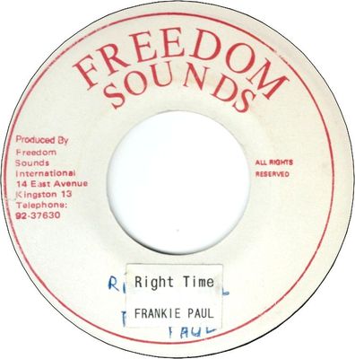 RIGHT TIME (VG+) / VERSION (VG+)