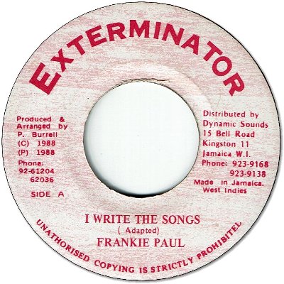 I WRITE THE SONGS (VG+)