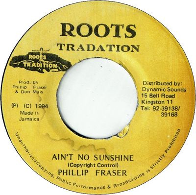 AIN'T NO SUNSHINE (VG+/LD) / VERSION (VG)